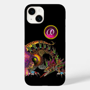 DRAGO,FANTASY DRAGON,PINK PURPLE GEMSTONE MONOGRAM Case-Mate iPhone 14 CASE