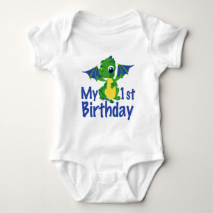 Dragon 1st Birthday Baby Bodysuit