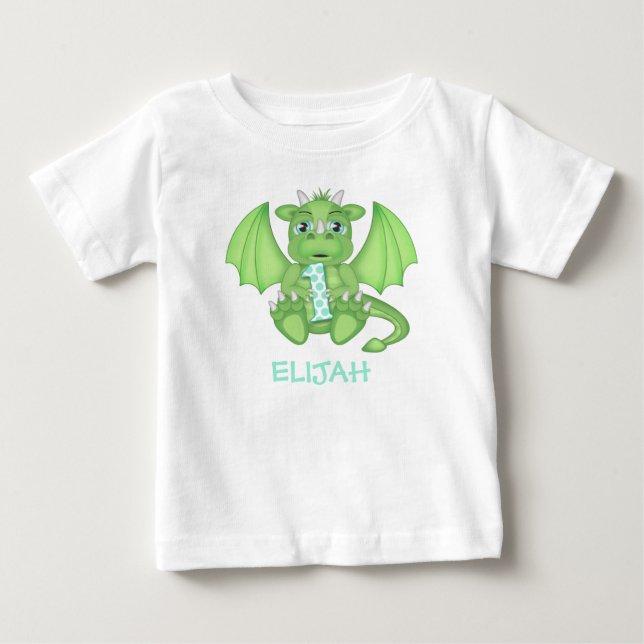 Dragon 1st Birthday Shirt - Personalized (Front)
