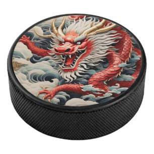 Dragon à souffle de feu rouge et blanc