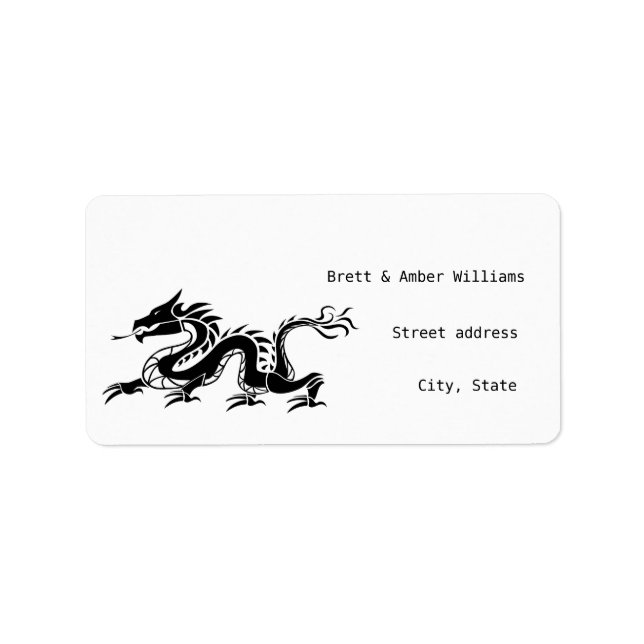 Dragon address labels (Front)