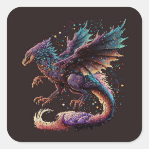 Dragon Air Elemental  Square Sticker