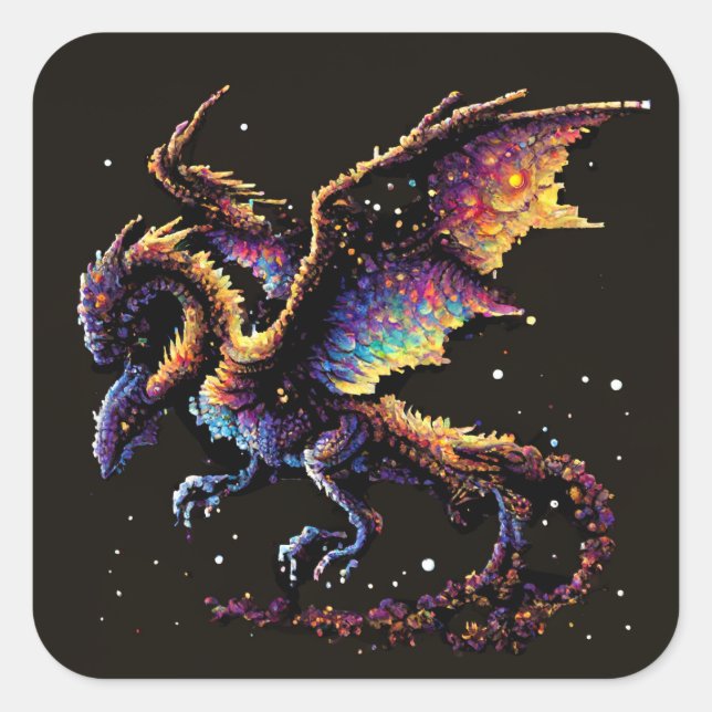 Dragon Air Elemental Square Sticker (Front)