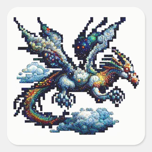 Dragon Air Elemental Square Sticker (Front)
