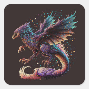 Dragon Air Elemental Square Sticker