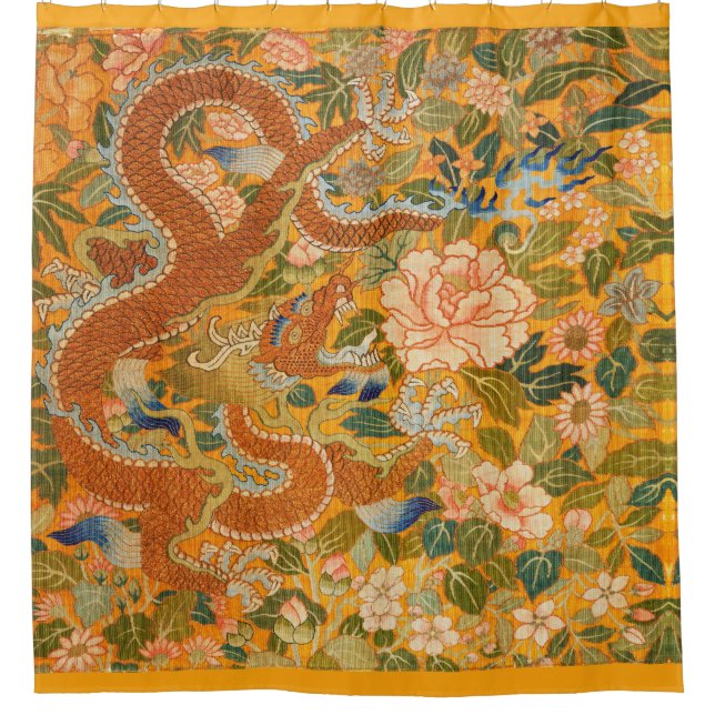 DRAGON AMONG PEONIES,FLOWERS,GREEN LEAVES Floral (Front)