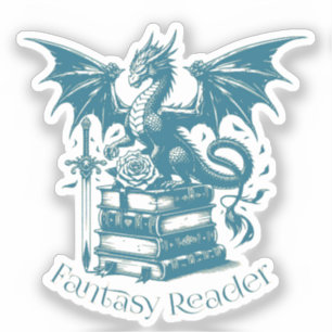 Dragon and Books Fantasy Reader