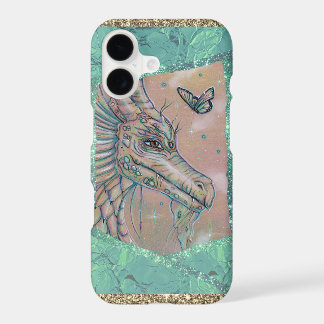 Dragon and butterfly fantasy art by Renee Lavoie