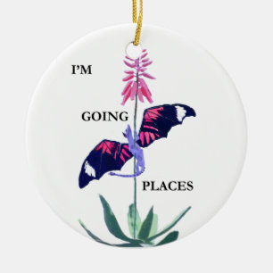 Dragon and Cactus Ceramic Ornament