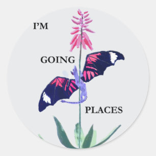 Dragon and Cactus Classic Round Sticker