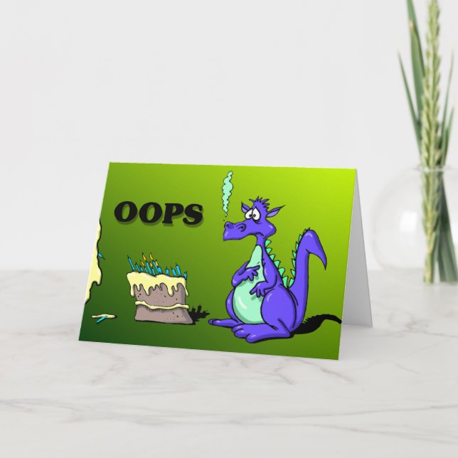 Dragon and Cake Card (Front)