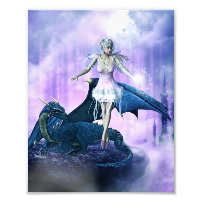 Dragon And Fairy Photo Print (Front)