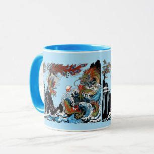 Dragon and Feng Huang. Illustration by Insima Mug