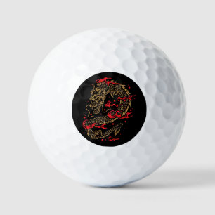 Dragon and Flames Golf Balls