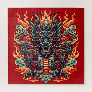 Dragon and Flames Jigsaw Puzzle