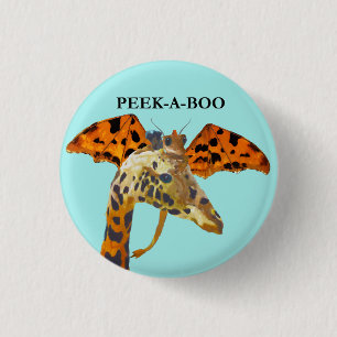 Dragon and Giraffe 1 Inch Round Button