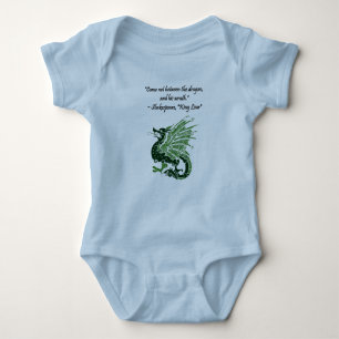 Dragon and His Wrath Shakespeare King Lear Cartoon Baby Bodysuit