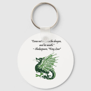 Dragon and His Wrath Shakespeare King Lear Cartoon Keychain