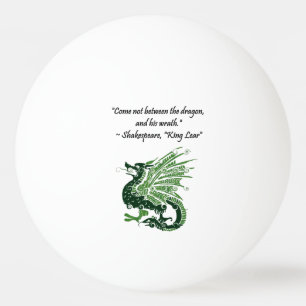 Dragon and His Wrath Shakespeare King Lear Cartoon Ping Pong Ball