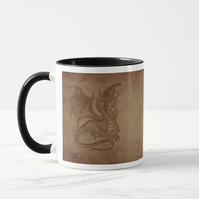 Dragon and map mug (Left)