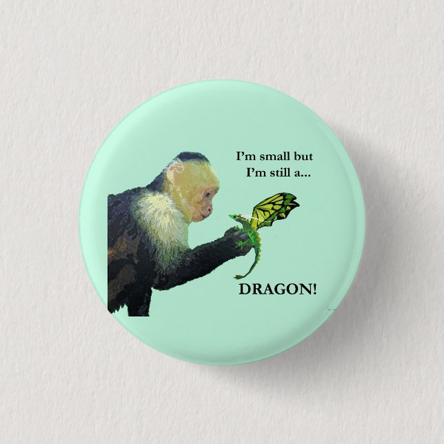 Dragon and Monkey 1 Inch Round Button (Front)