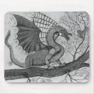 Dragon and Owl Mousepad