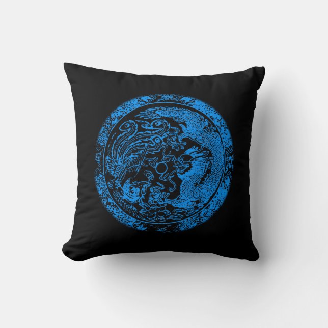 Dragon and Phoenix American MoJo Pillow (Front)