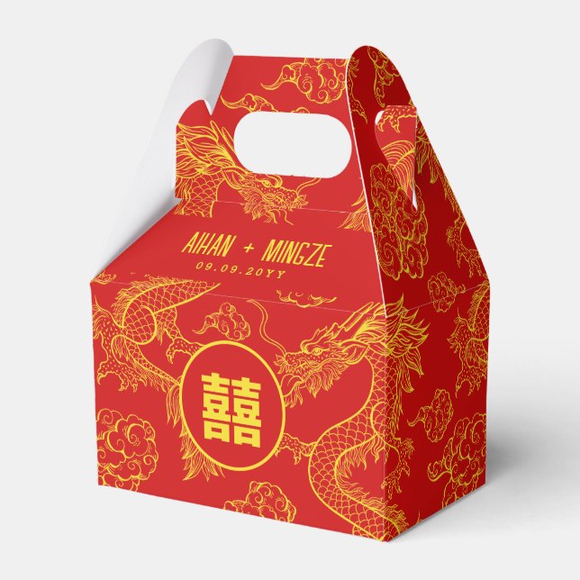 Dragon and Phoenix Favor Box (Front Side)