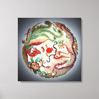 Dragon and phoenix stencil