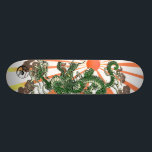 Dragon and Rising Sun Skateboard<br><div class="desc">Green Dragon</div>