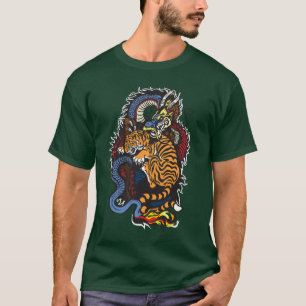 dragon and tiger fighting T-Shirt