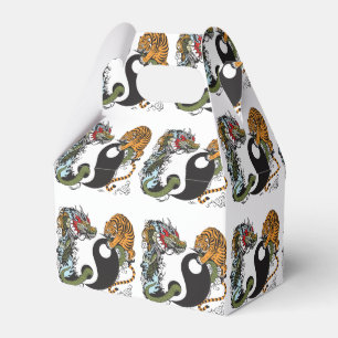 dragon and tiger yin yang symbol favor box