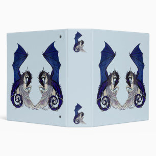 Dragon and Unicorn Blue Binder