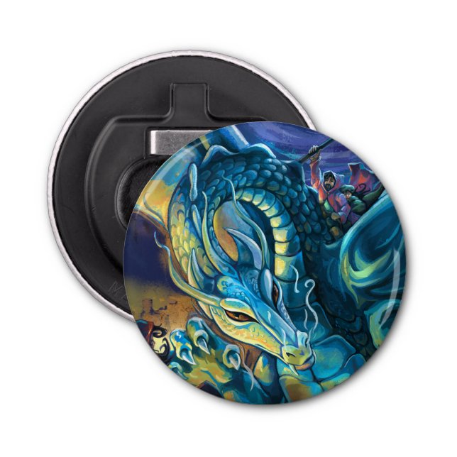 Dragon and Wizard Rider Bottle Opener (Front)