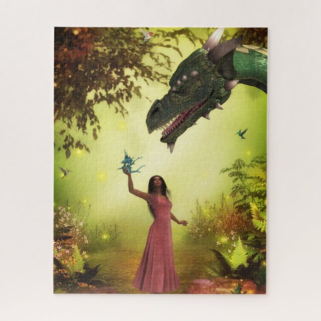 Dragon and Women Jigsaw Puzzle (Vertical)