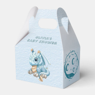 Dragon Aquamarine Astroid Boy Baby Shower Favor Box