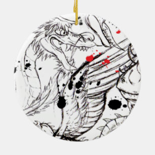 Dragon Art Ceramic Ornament