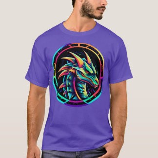 Dragon Art Colourful Fantasy Magical Dragons Graph T-Shirt
