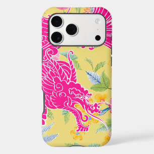 Dragon asiatique - Rose sur fond pastel
