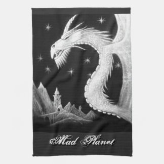 Dragon at Night Painting Kitchen Towel