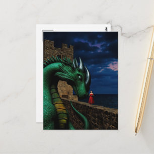Dragon at the Castle Postcard