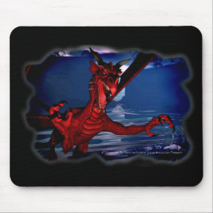 Dragon Attack 3D Fantasy Art Mouse Pad