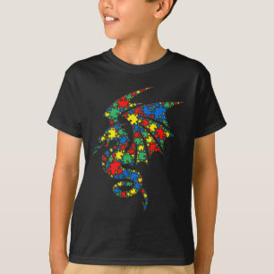Dragon Autism Puzzle For Women Men Kids - Autism A T-Shirt