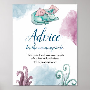Dragon Baby Shower Advice for The-Mommy-To-Be  Poster