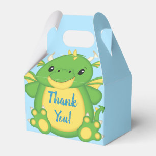 Dragon Baby Shower Blue Favor Box