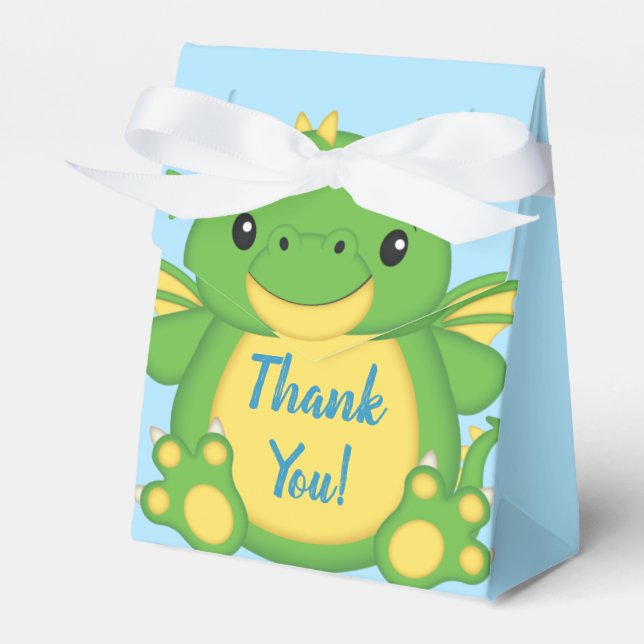 Dragon Baby Shower Favor Box (Front Side)