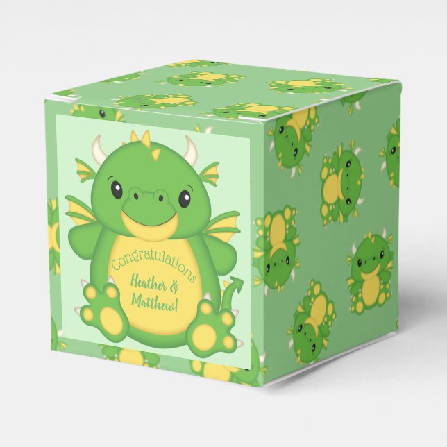Dragon Baby Shower Favor Box (Front Side)