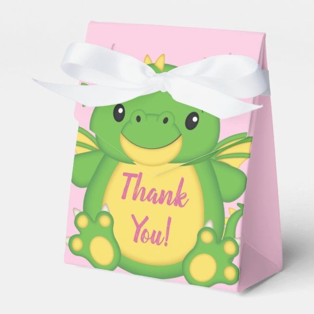 Dragon Baby Shower Favor Box (Front Side)