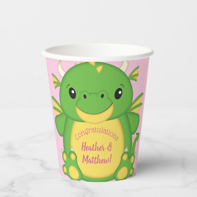 Dragon Baby Shower Paper Cups (Front)