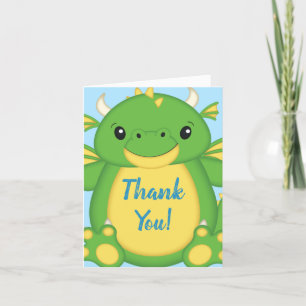 Dragon Baby Shower Thank You Card